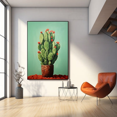 Cactus in a Pot Painting
